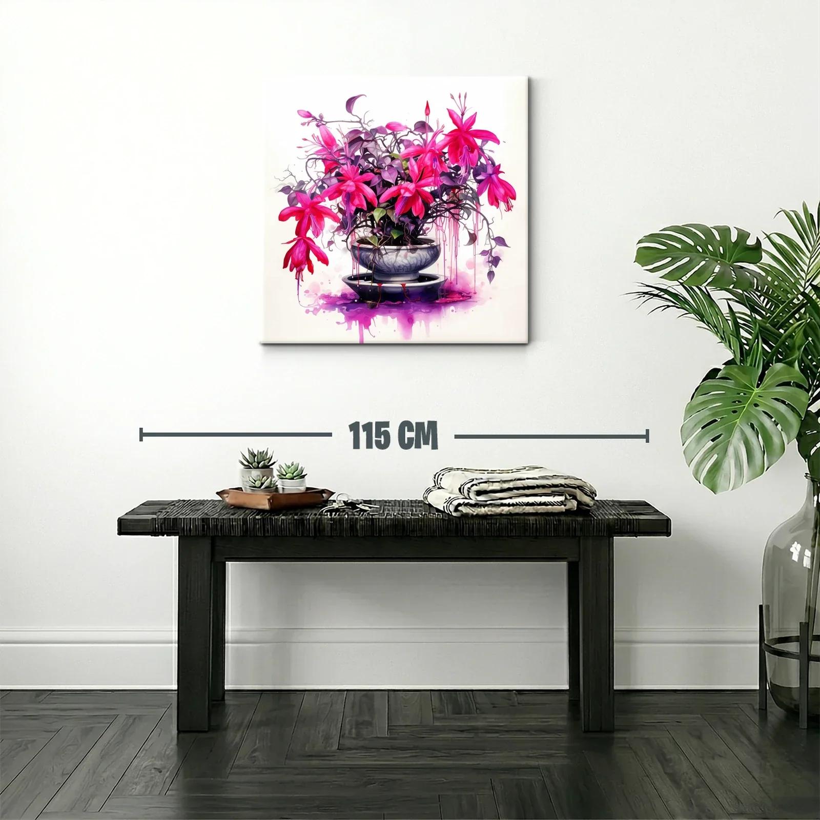 Exuberancia floral en tonos fucsia y violeta elegante — miniatura 2