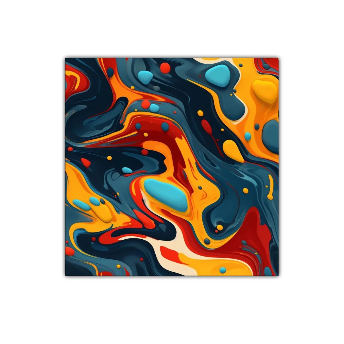 Explosión de color con formas fluidas y vibrantes