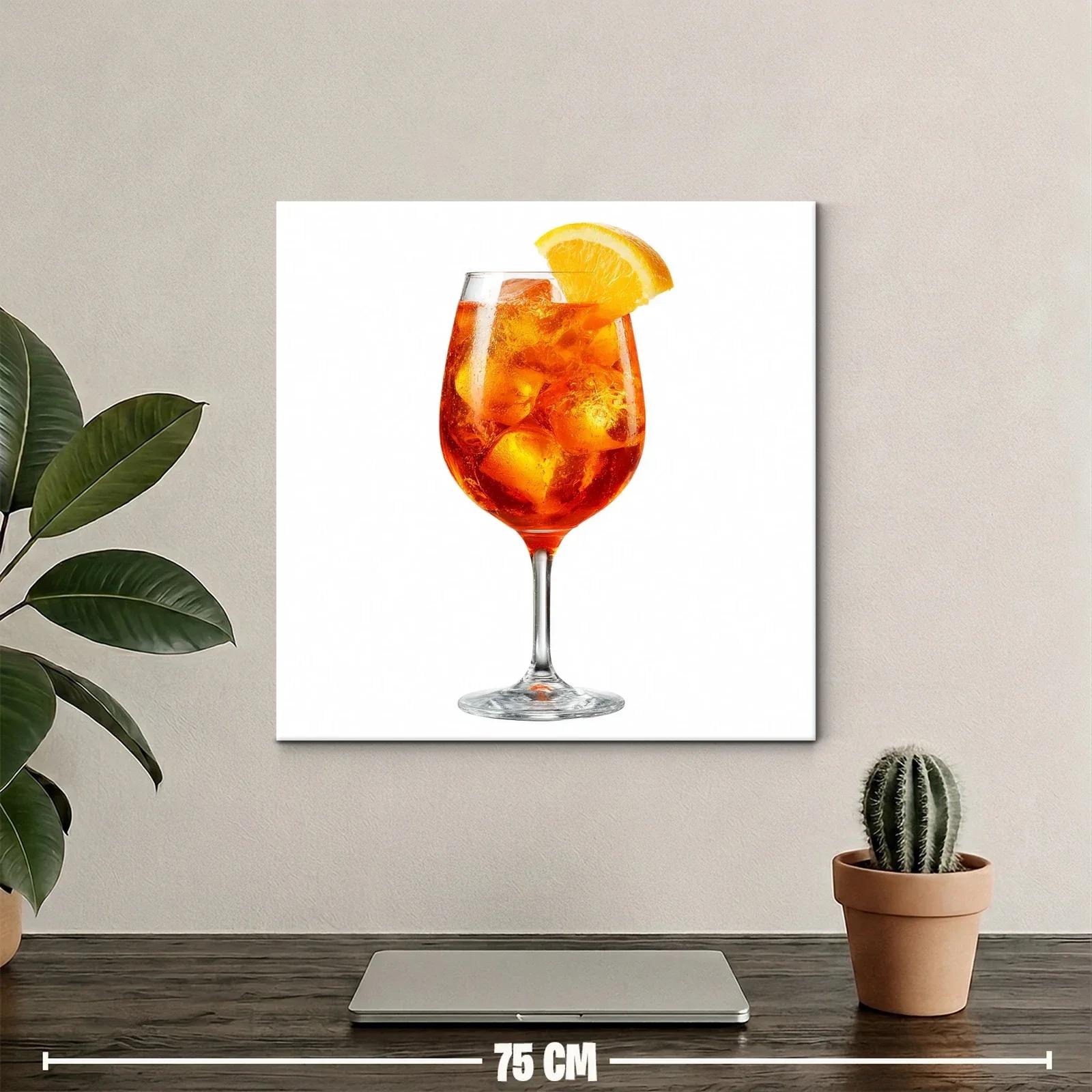 Cuadro moderno con copa de cóctel cítrico vibrante — miniatura 2