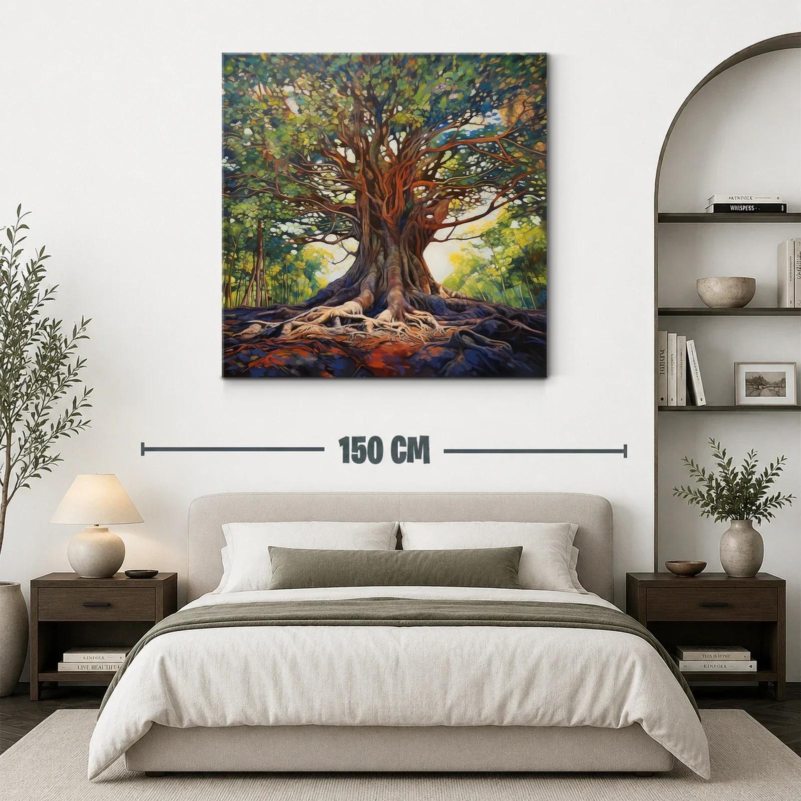 Árbol majestuoso con raíces expuestas y follaje vibrante — miniatura 3