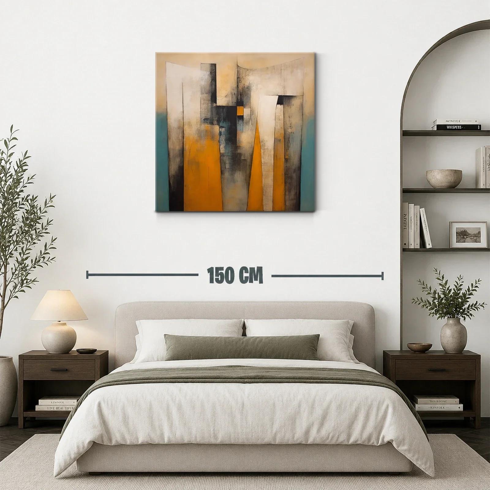 Composición abstracta en tonos cálidos y neutros contemporánea — miniatura 3