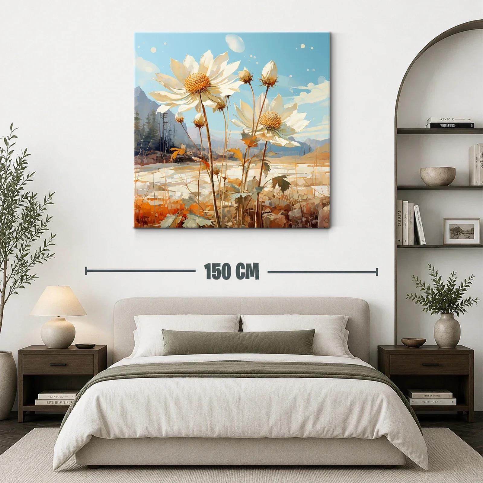 Flores luminosas en paisaje natural sereno — miniatura 3