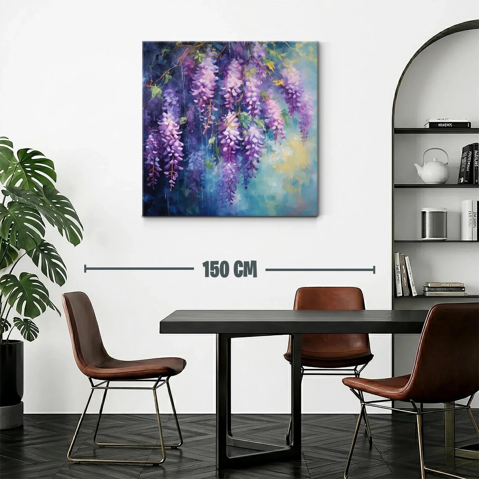 Exuberancia floral en cascada de glicinias violetas y lilas — miniatura 2