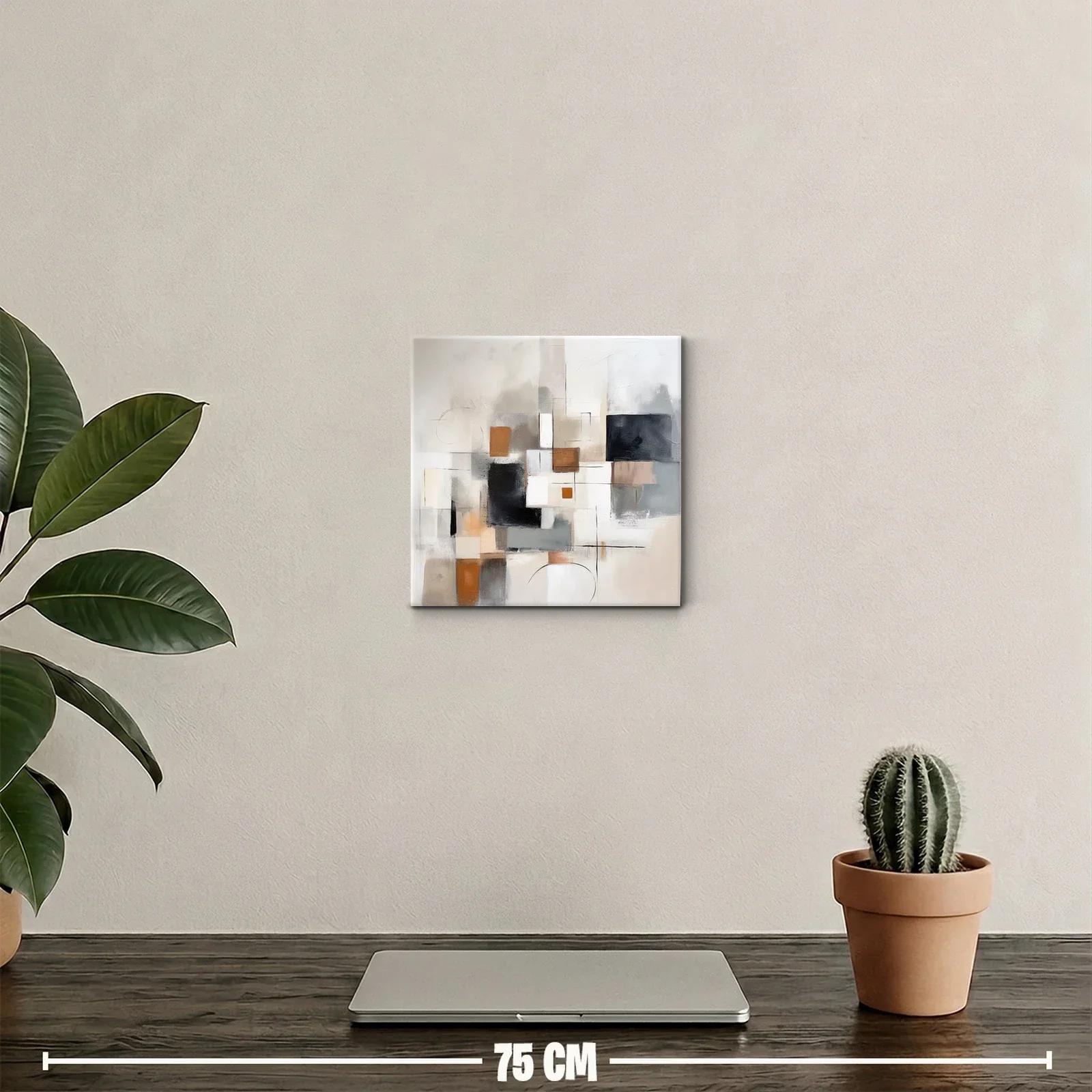 Composición abstracta en tonos tierra y neutros — miniatura 2