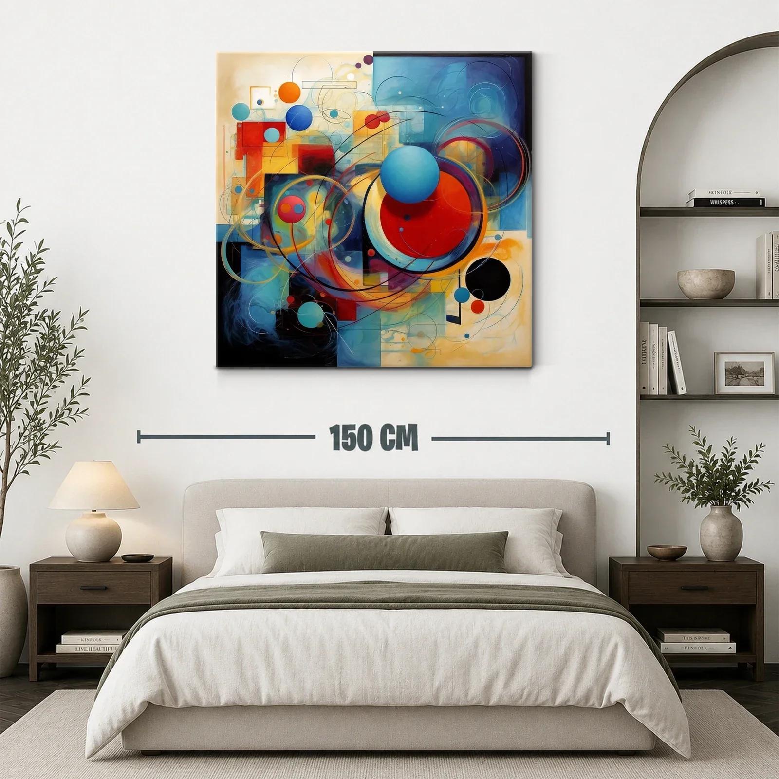Composición abstracta con círculos y formas geométricas vibrantes — miniatura 3