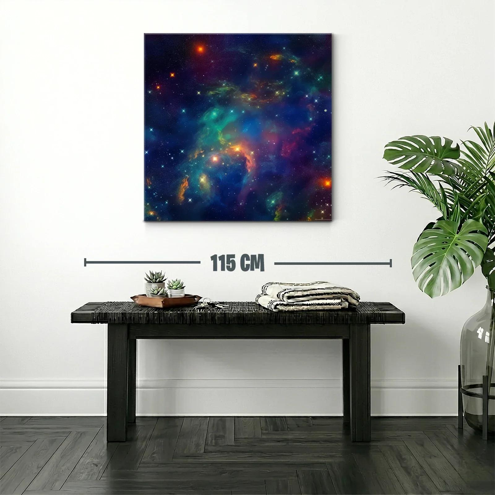 Cuadro Galaxia Cósmica con Estrellas Luminosas y Nebulosas — miniatura 2