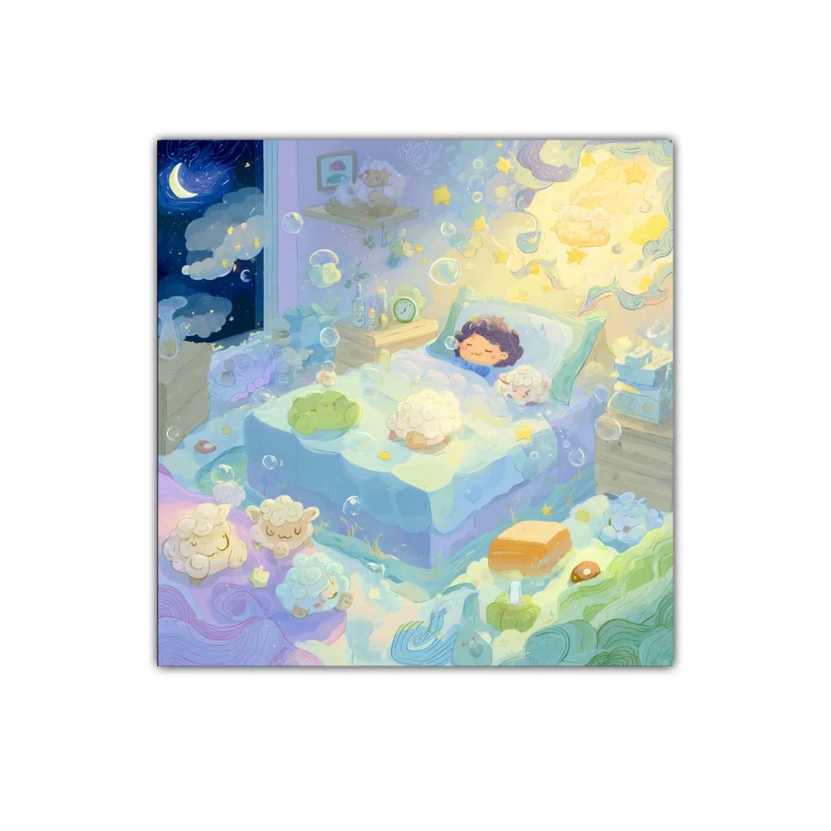 Dulces sueños entre estrellas y ovejas de ensueño — imagen principal