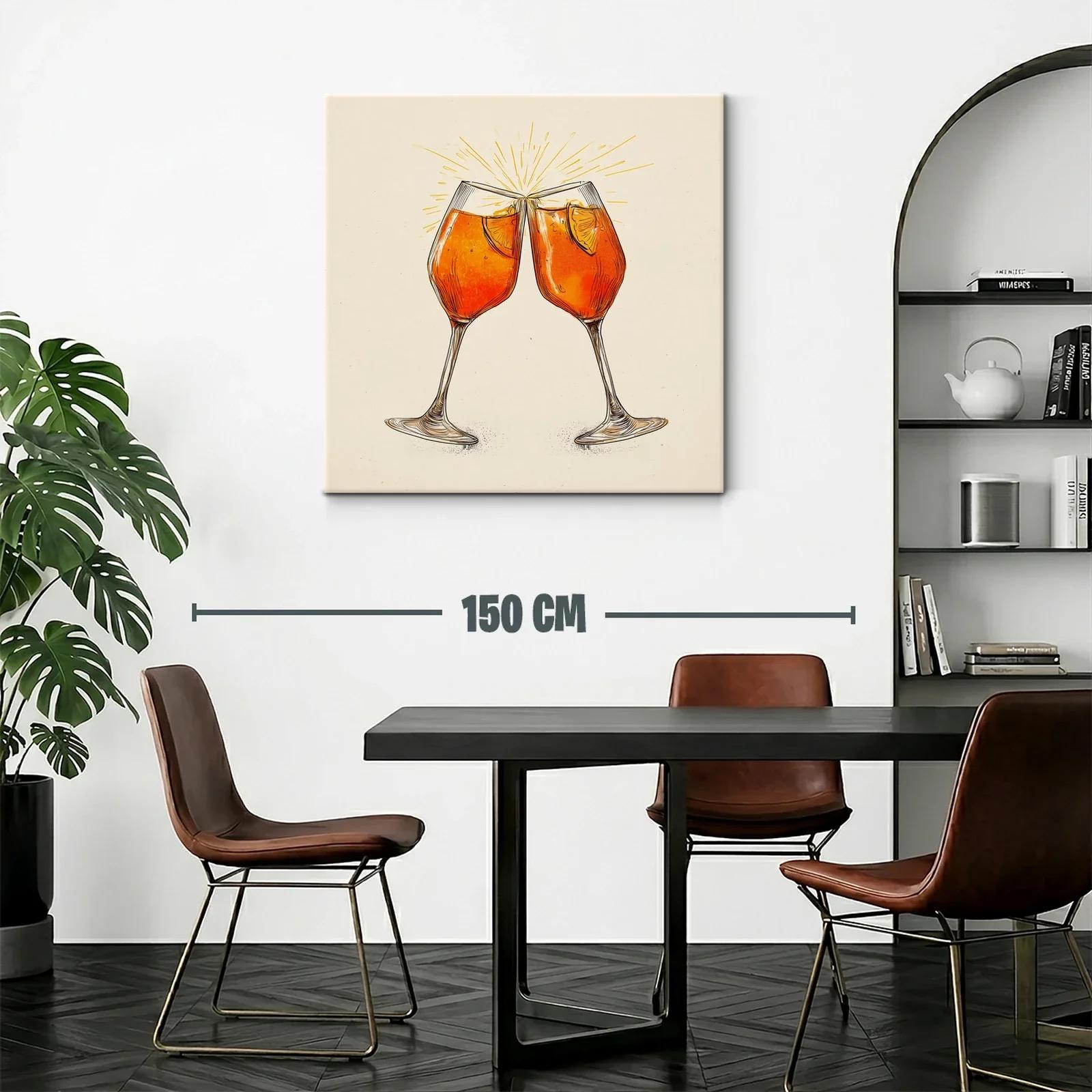 Brindis con copas de cóctel en elegante ilustración — miniatura 2
