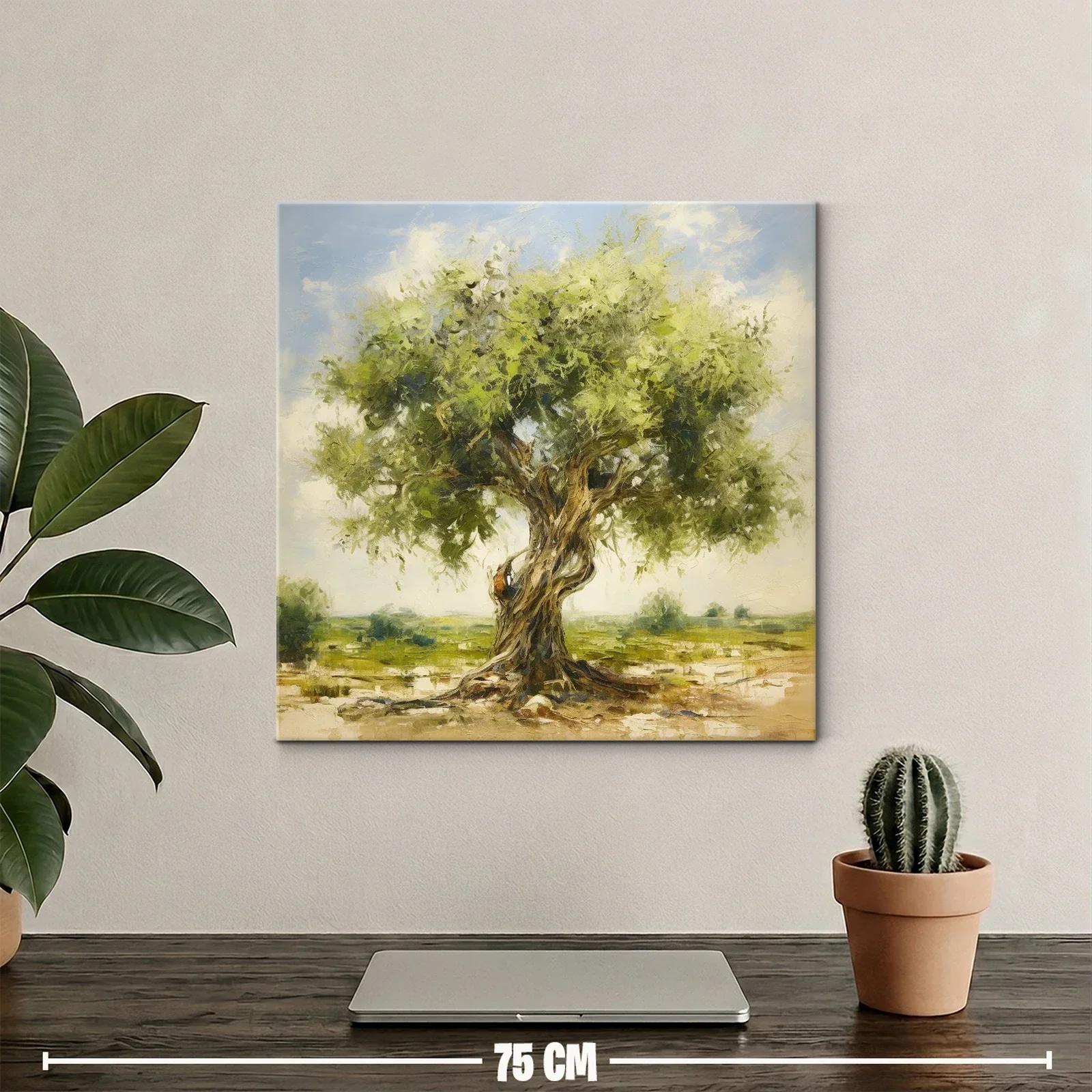 Árbol frondoso en paisaje sereno y luminoso — miniatura 2