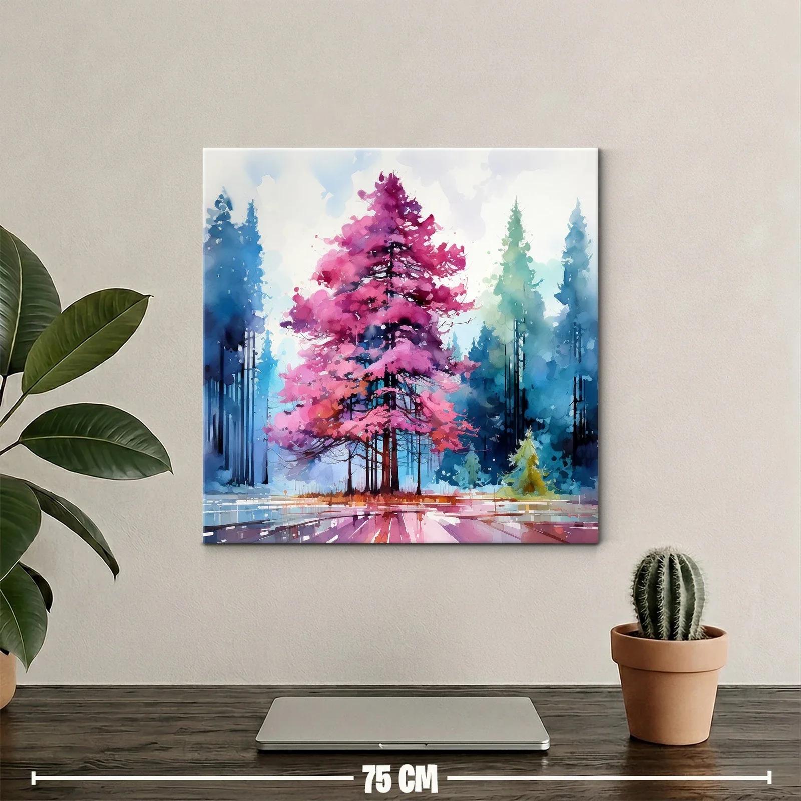 Elegancia natural con tonos vibrantes en paisaje boscoso — miniatura 2