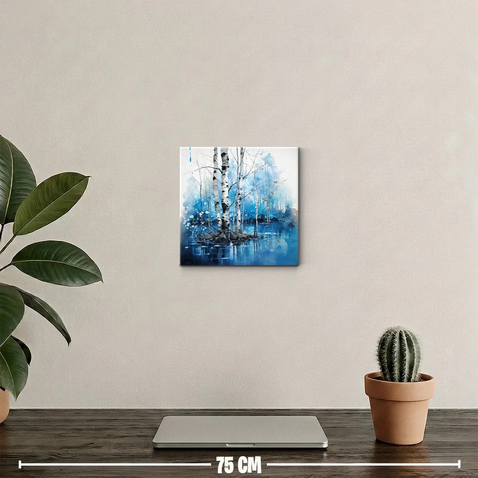 Tranquilidad en el bosque de abedules azules — miniatura 2