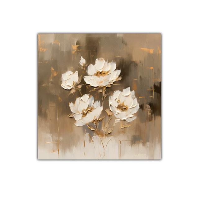 Flores blancas en tonos neutros para un ambiente elegante