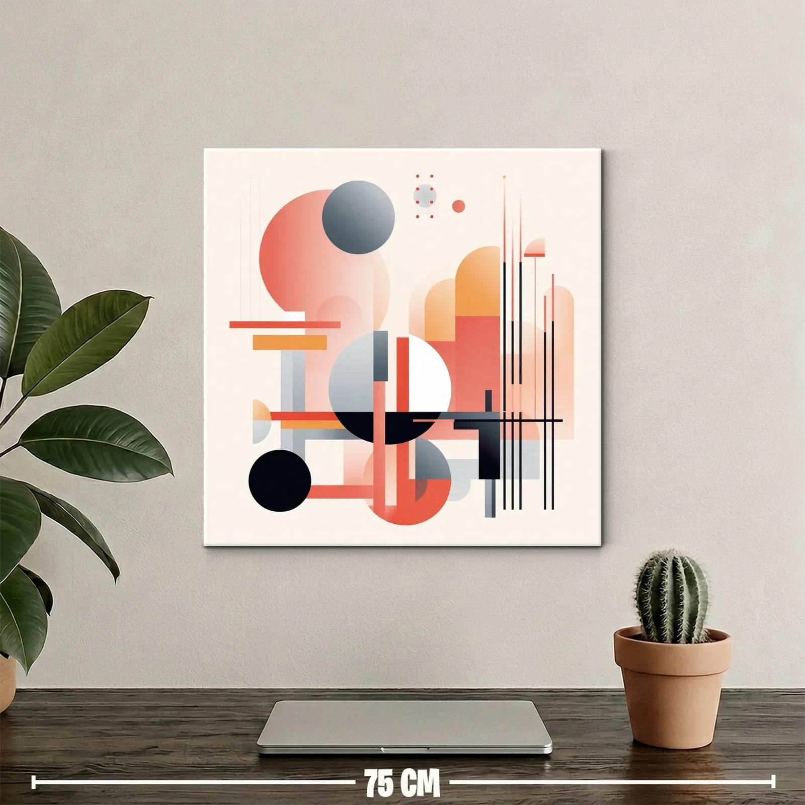 Composición abstracta con formas geométricas y tonos cálidos — miniatura 2