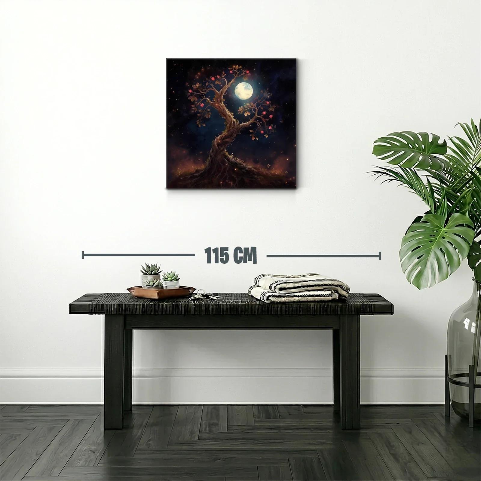 Árbol encantado bajo la luz de la luna llena — miniatura 2