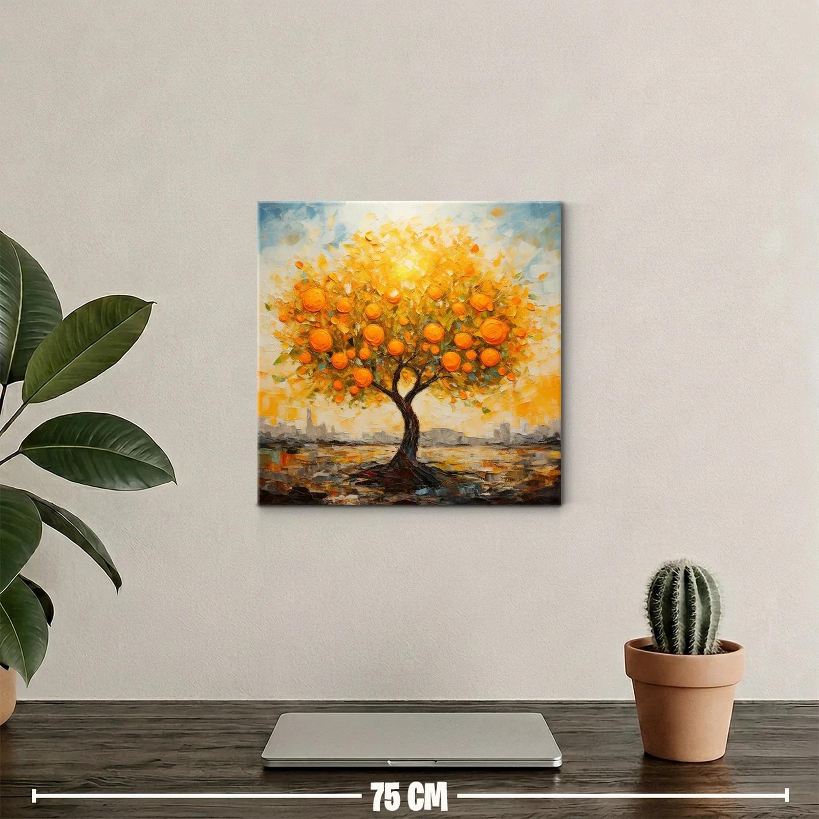 Árbol de frutas naranjas en paisaje cálido y vibrante — miniatura 2