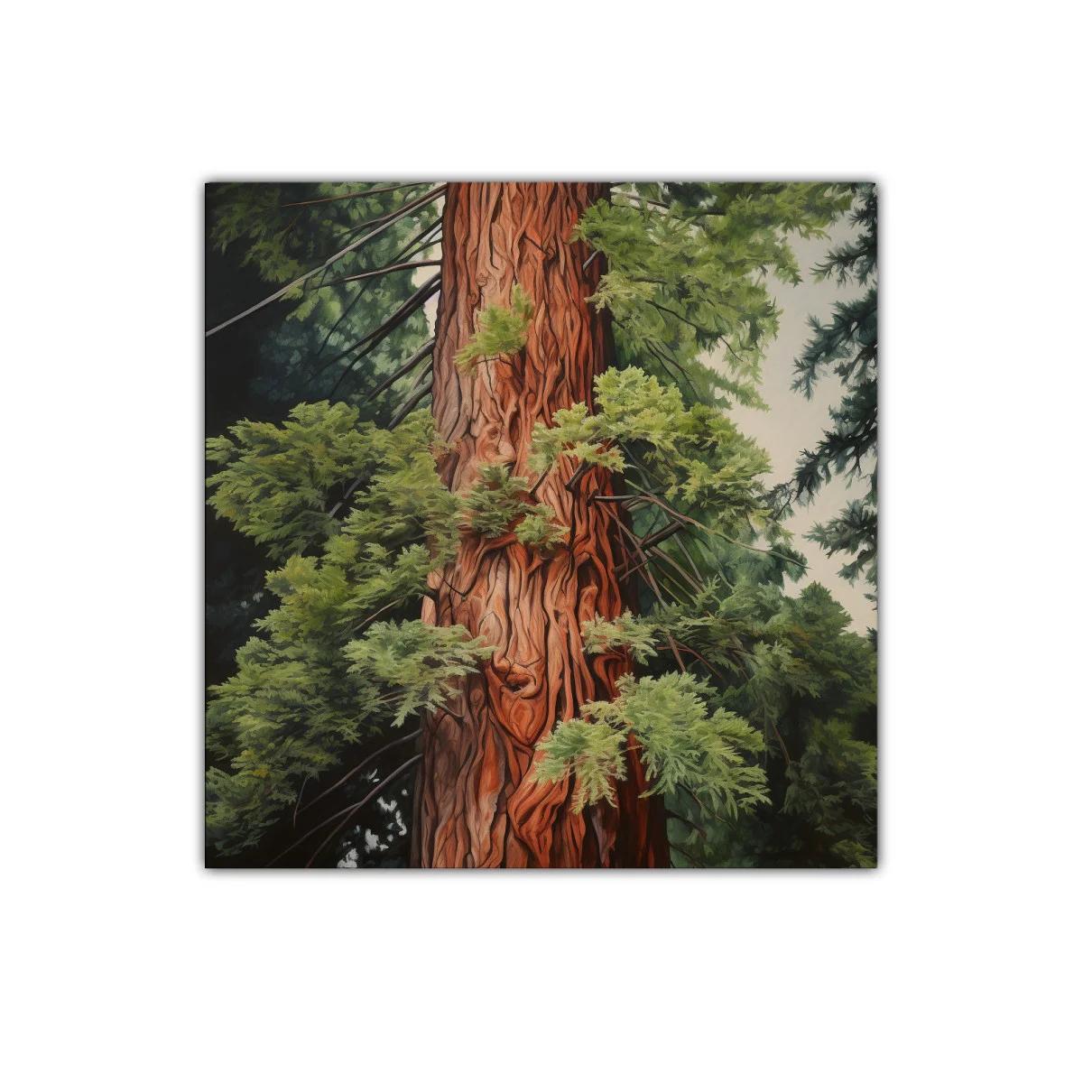 Tronco de árbol majestuoso envuelto en hojas verdes — miniatura 1