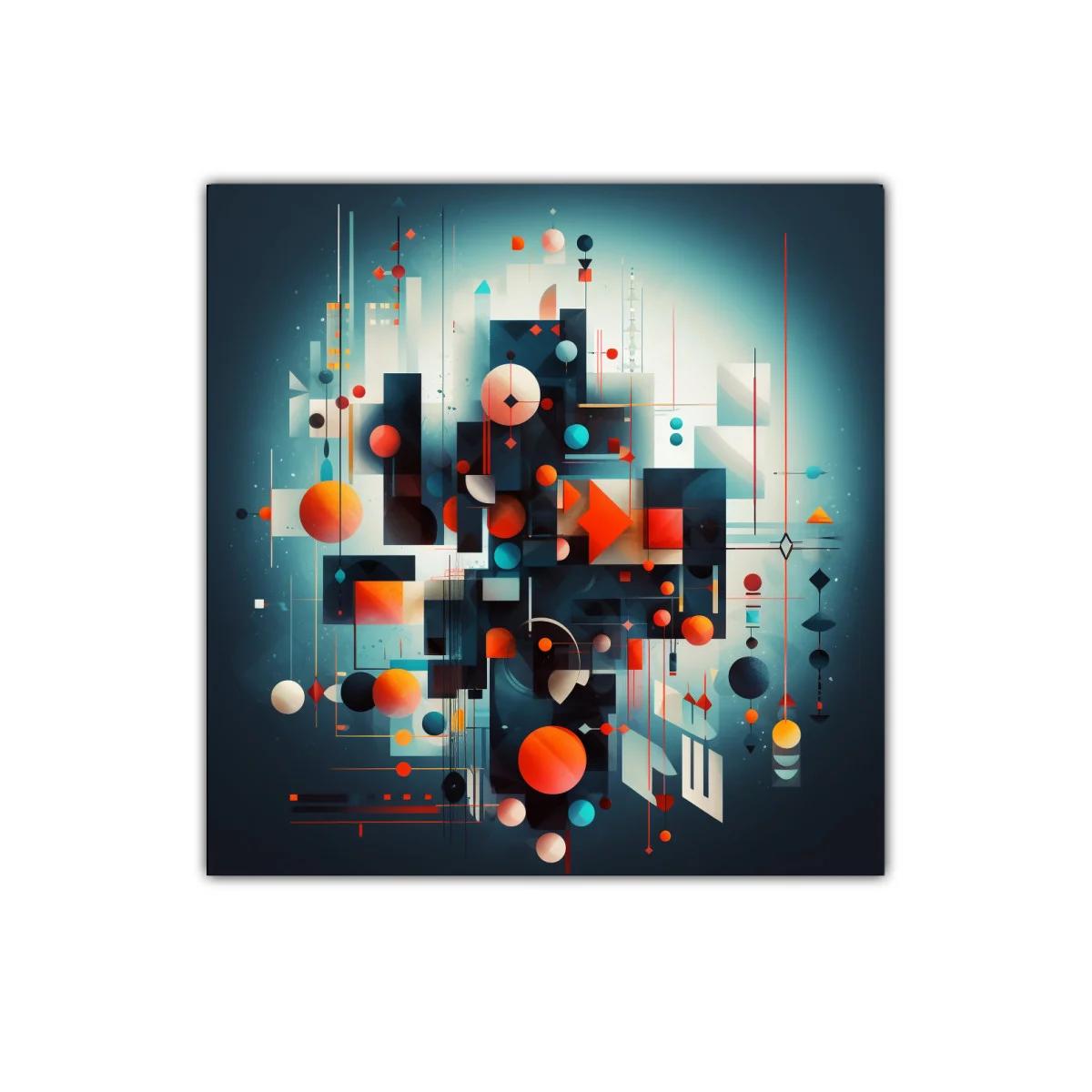 Composición geométrica vibrante con formas y colores intensos — imagen principal