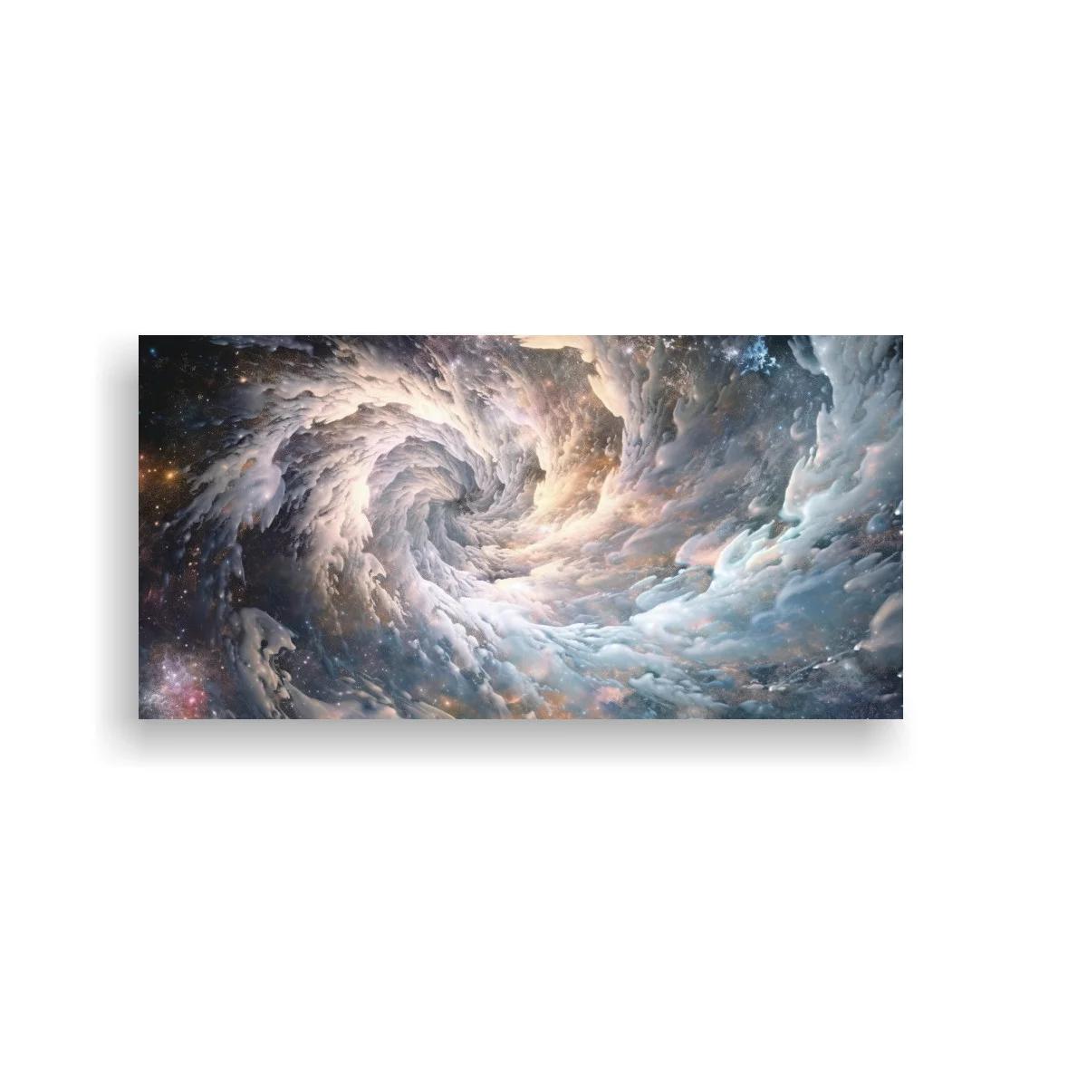 Cuadro nebulosa en espiral con remolino luminoso