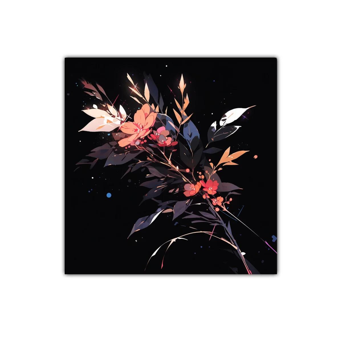 Composición floral con contrastes cálidos y oscuros — imagen principal