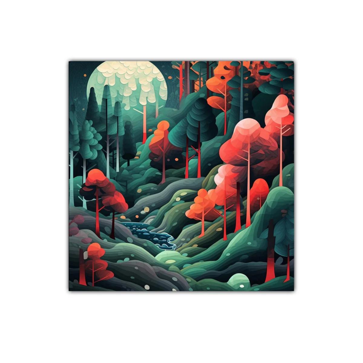 Bosque de ensueño con colores vibrantes y atmósfera mágica — imagen principal