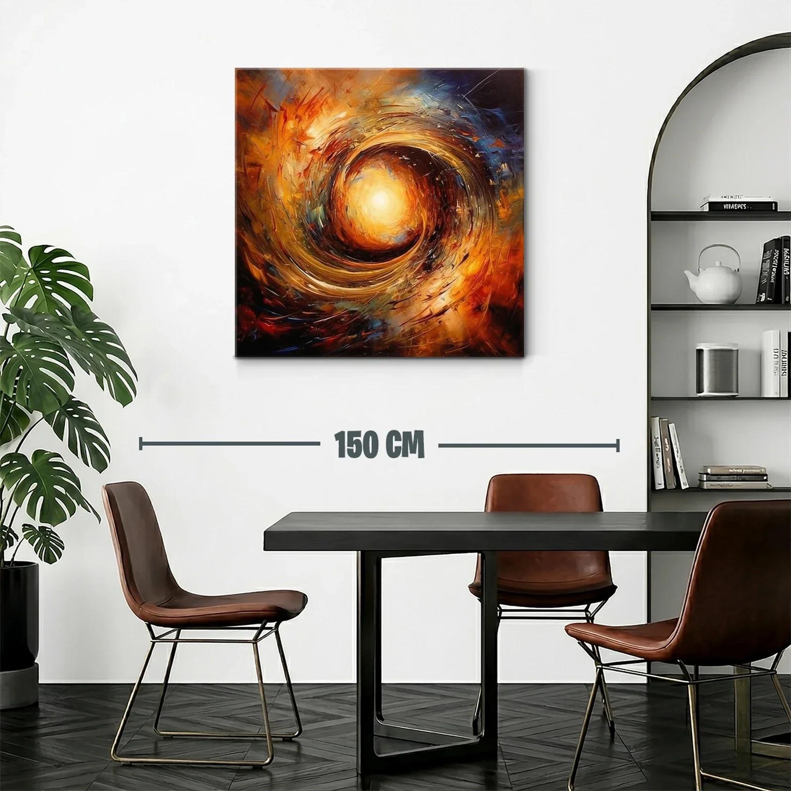 Cuadro Abstracto Espiral de Luz y Energía Cálida — miniatura 2