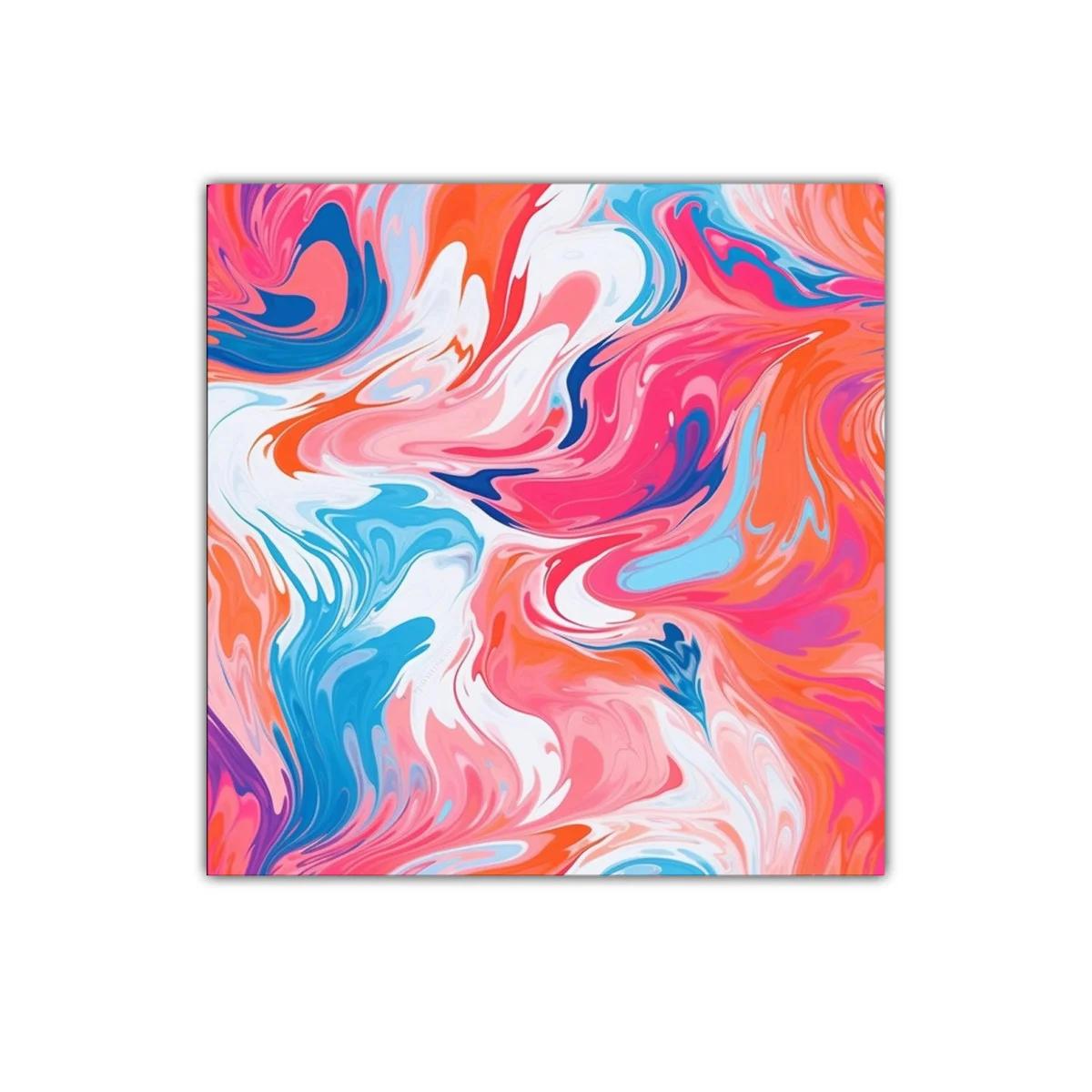 Cuadro abstracto vibrante con formas fluidas y coloridas — imagen principal