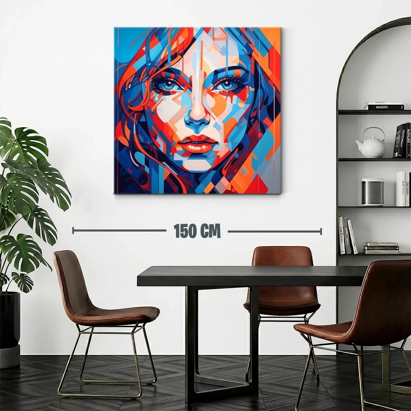 Retrato contemporáneo vibrante con contrastes intensos — miniatura 2