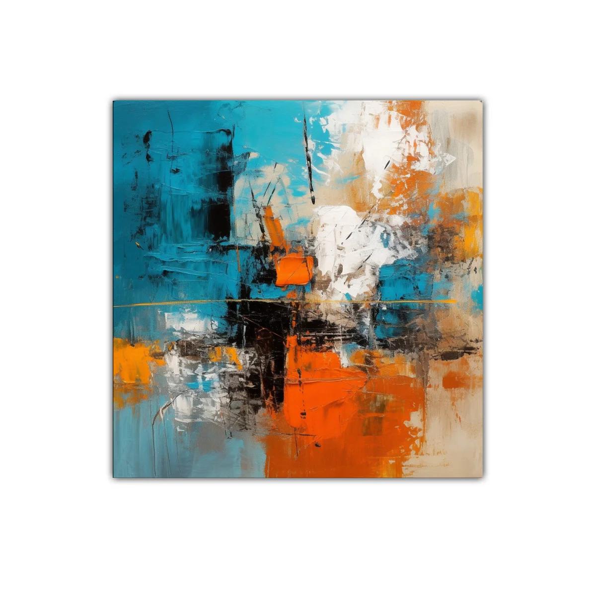 Cuadro abstracto con tonos vibrantes y contraste dinámico — imagen principal