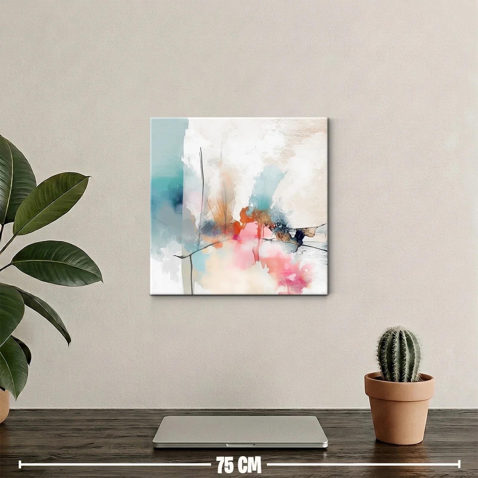 Composición Abstracción en Tonos Pastel y Vibrantes — miniatura 2