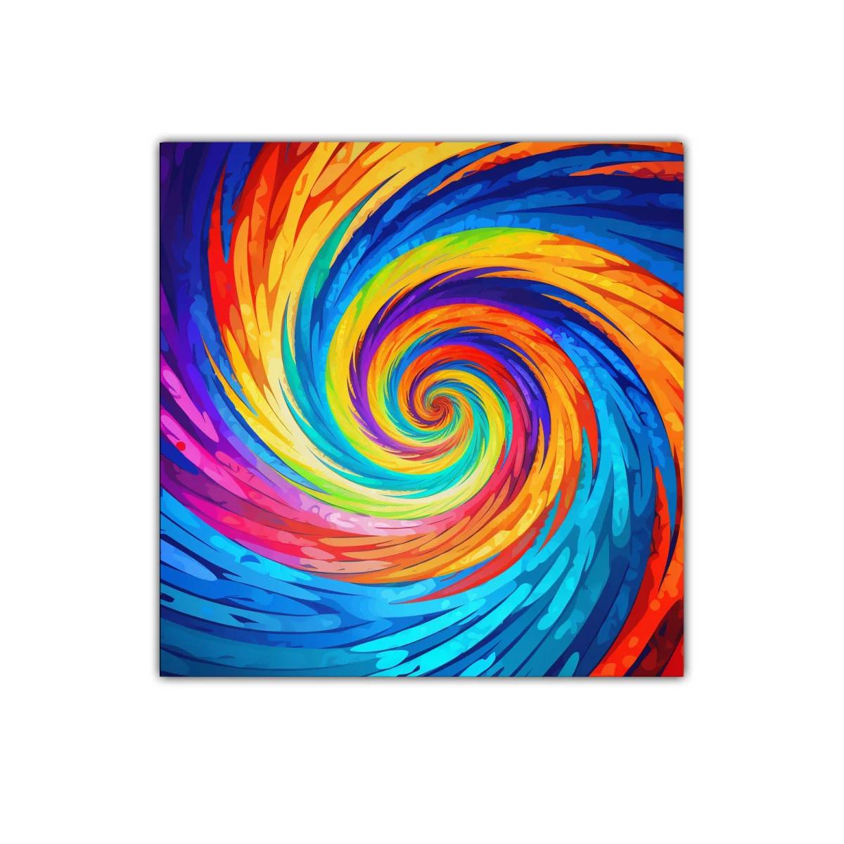 Espiral psicodélica en vibrantes colores intensos — imagen principal