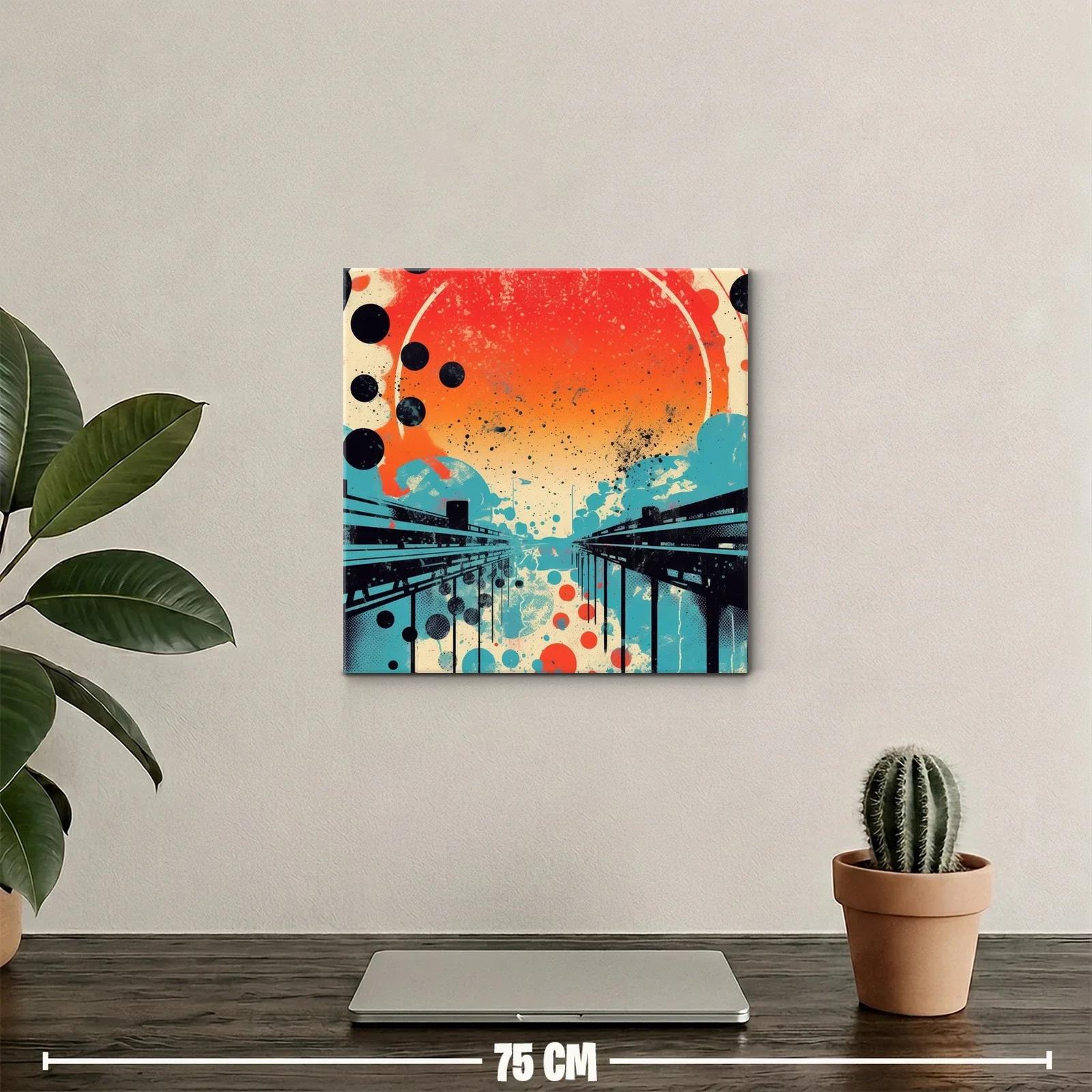 Composición abstracta con círculos y líneas dinámicas — miniatura 2