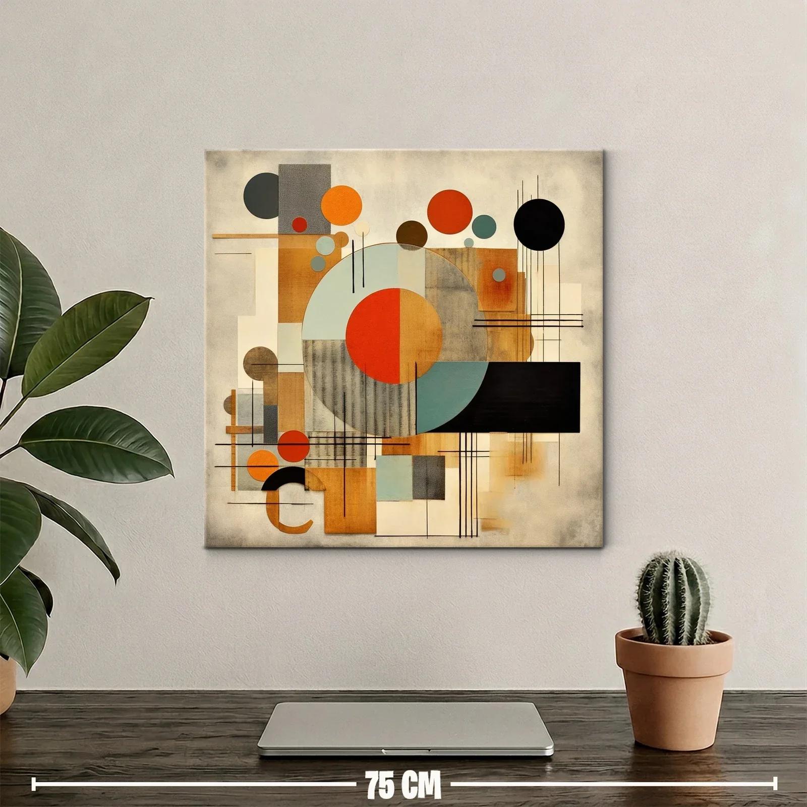 Composición geométrica con tonos cálidos y contrastes contemporáneos — miniatura 2