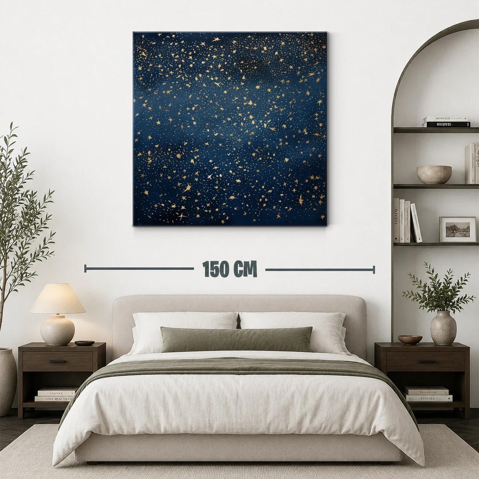 Estrellas doradas sobre fondo azul profundo — miniatura 3