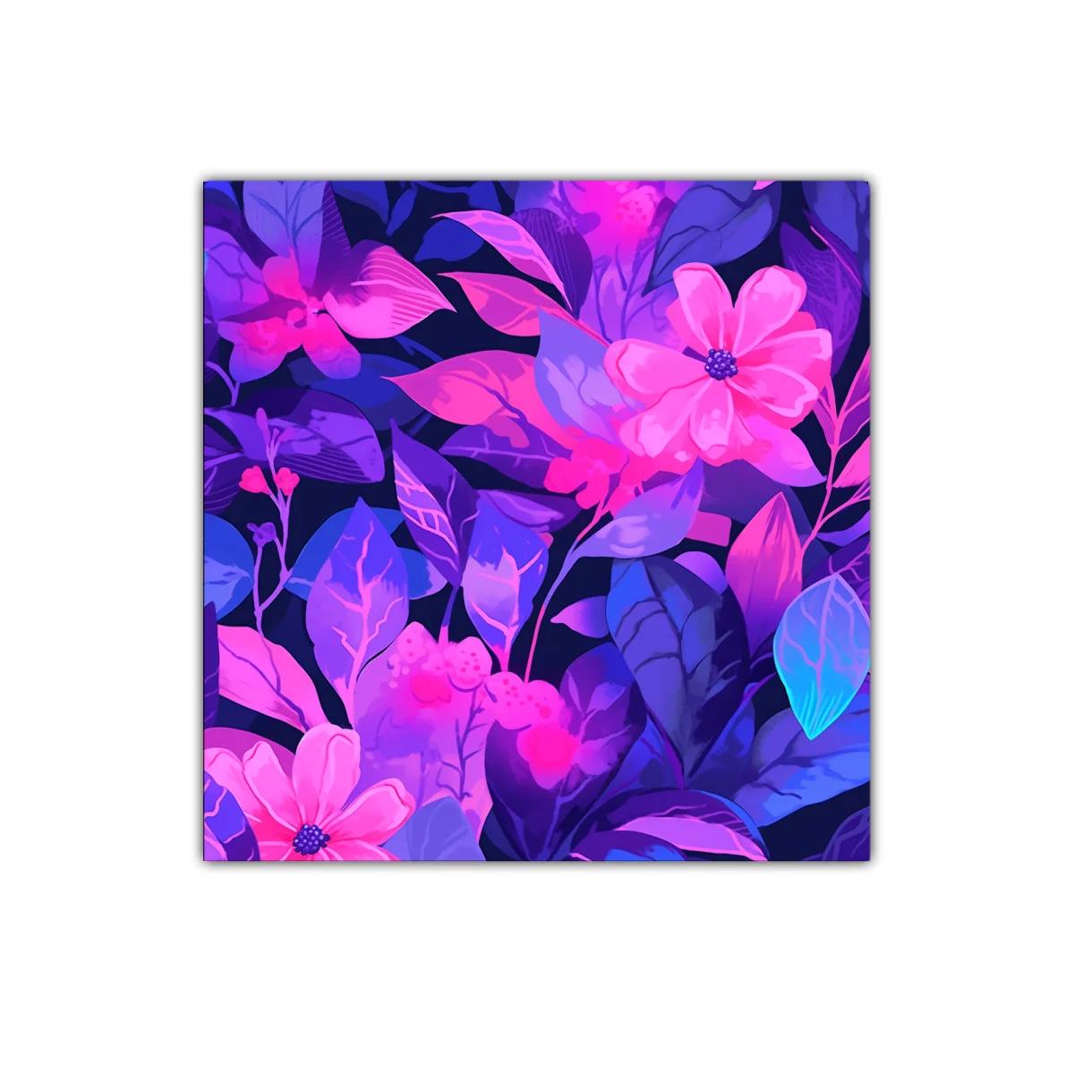 Cuadro decorativo florido en tonos vibrantes
