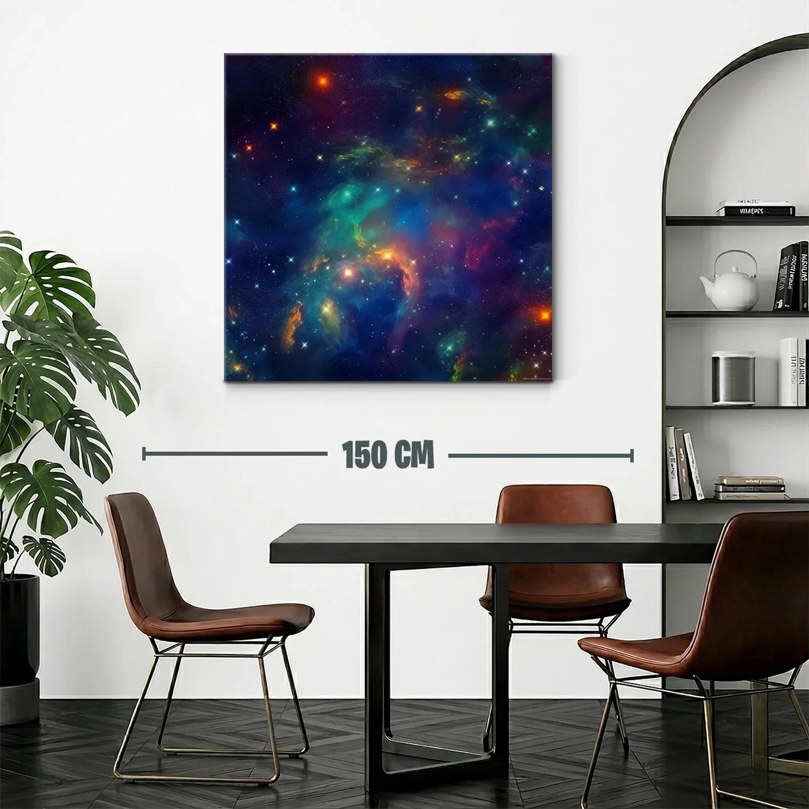 Cuadro Galaxia Cósmica con Estrellas Luminosas y Nebulosas — miniatura 2