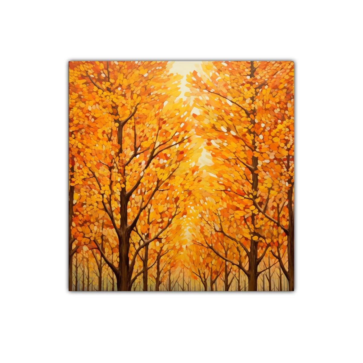 Bosque en otoño con tonos cálidos y dorados — imagen principal