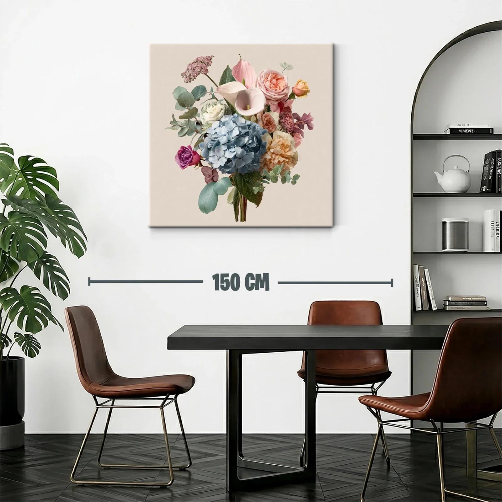 Ramo elegante con flores delicadas y tonos pastel suaves — miniatura 2