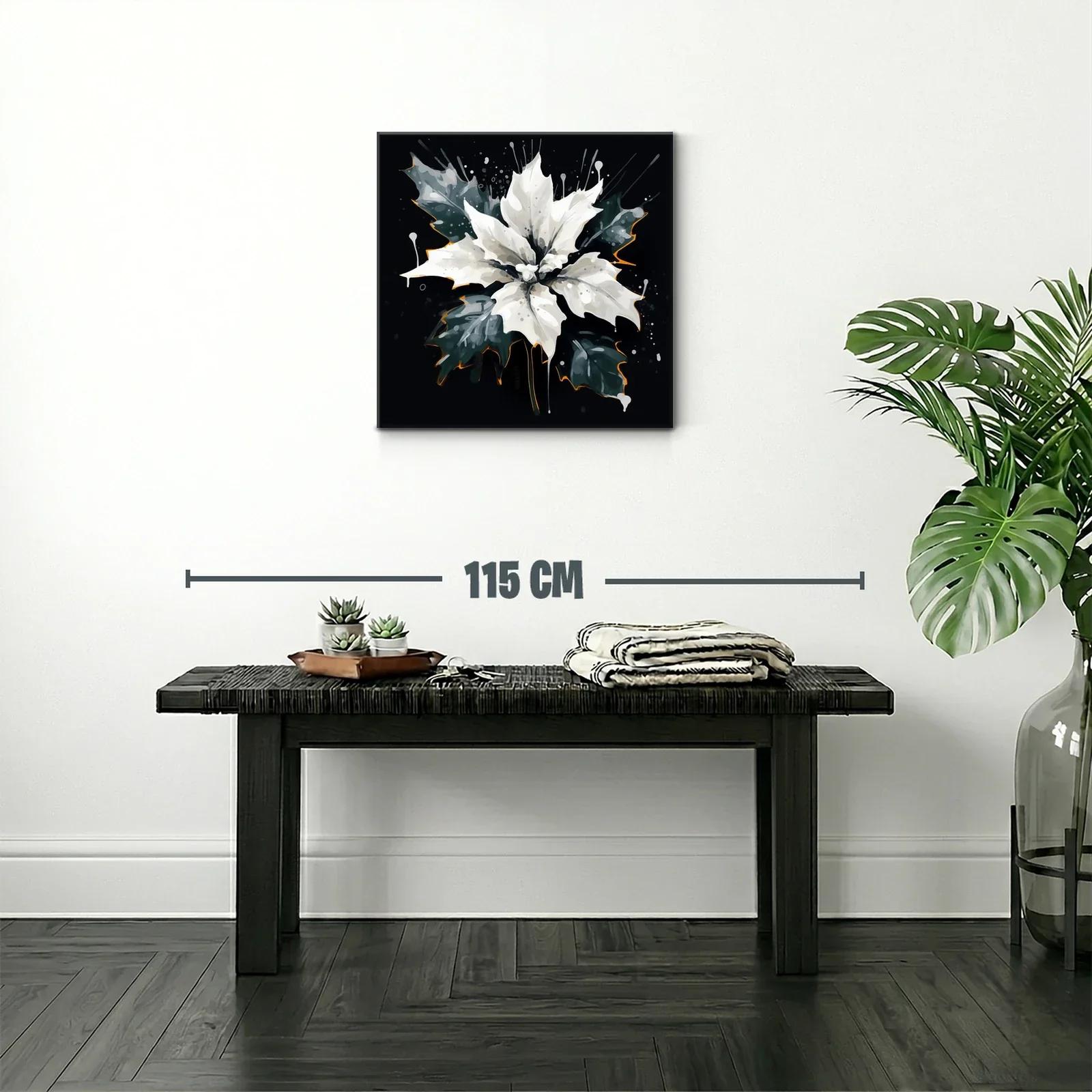 Flor blanca sobre fondo oscuro con detalles vibrantes — miniatura 2
