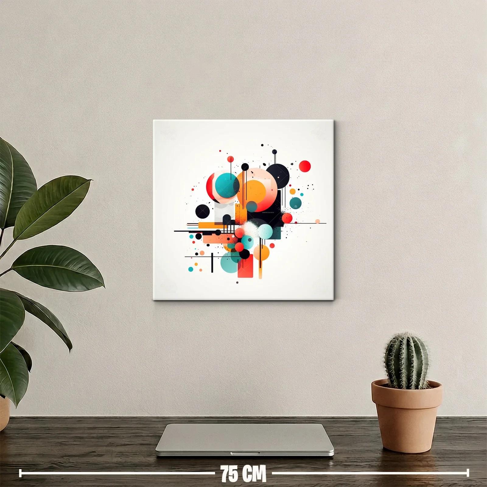 Composición abstracta con círculos en tonos vibrantes — miniatura 2