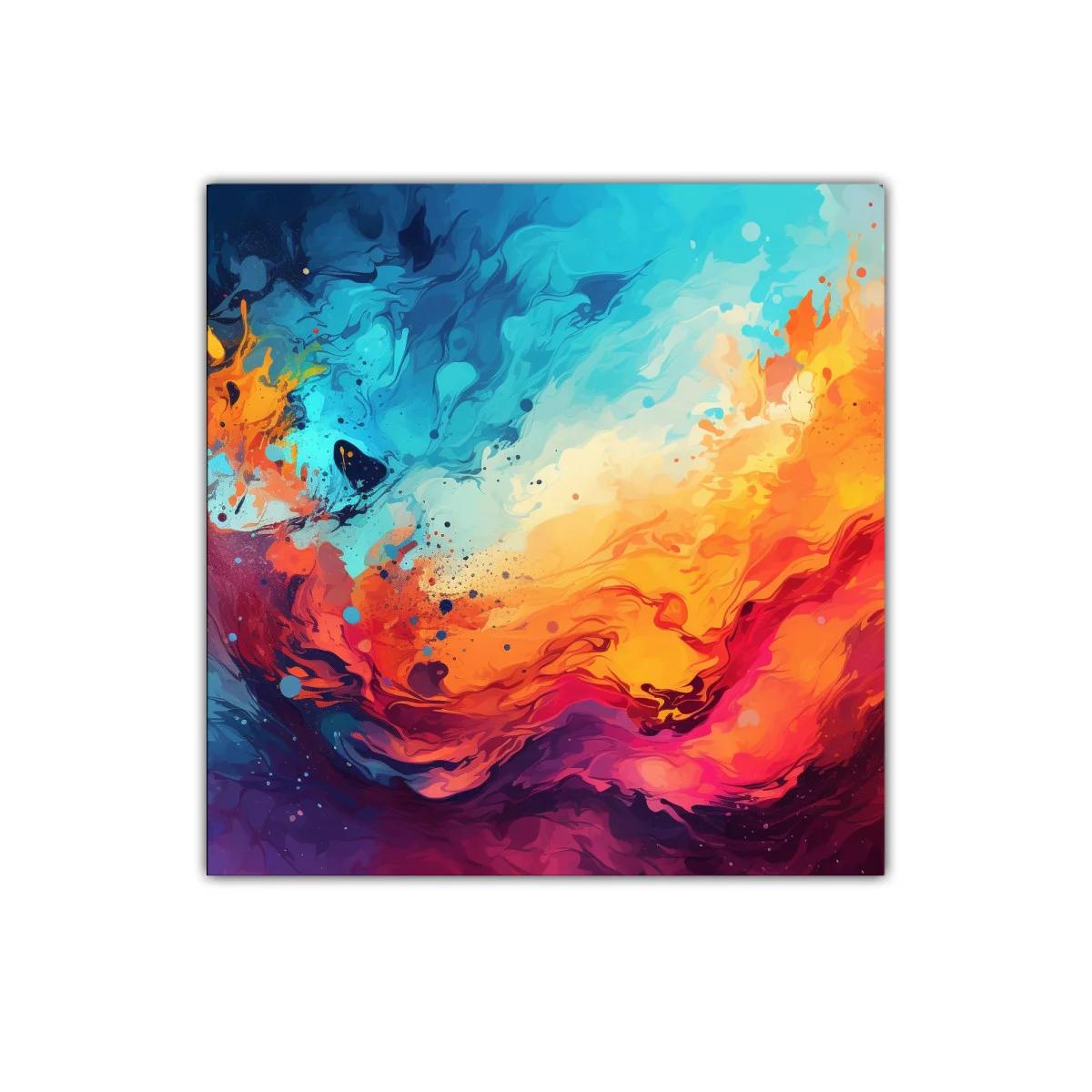 Explosión de color en composición abstracta vibrante