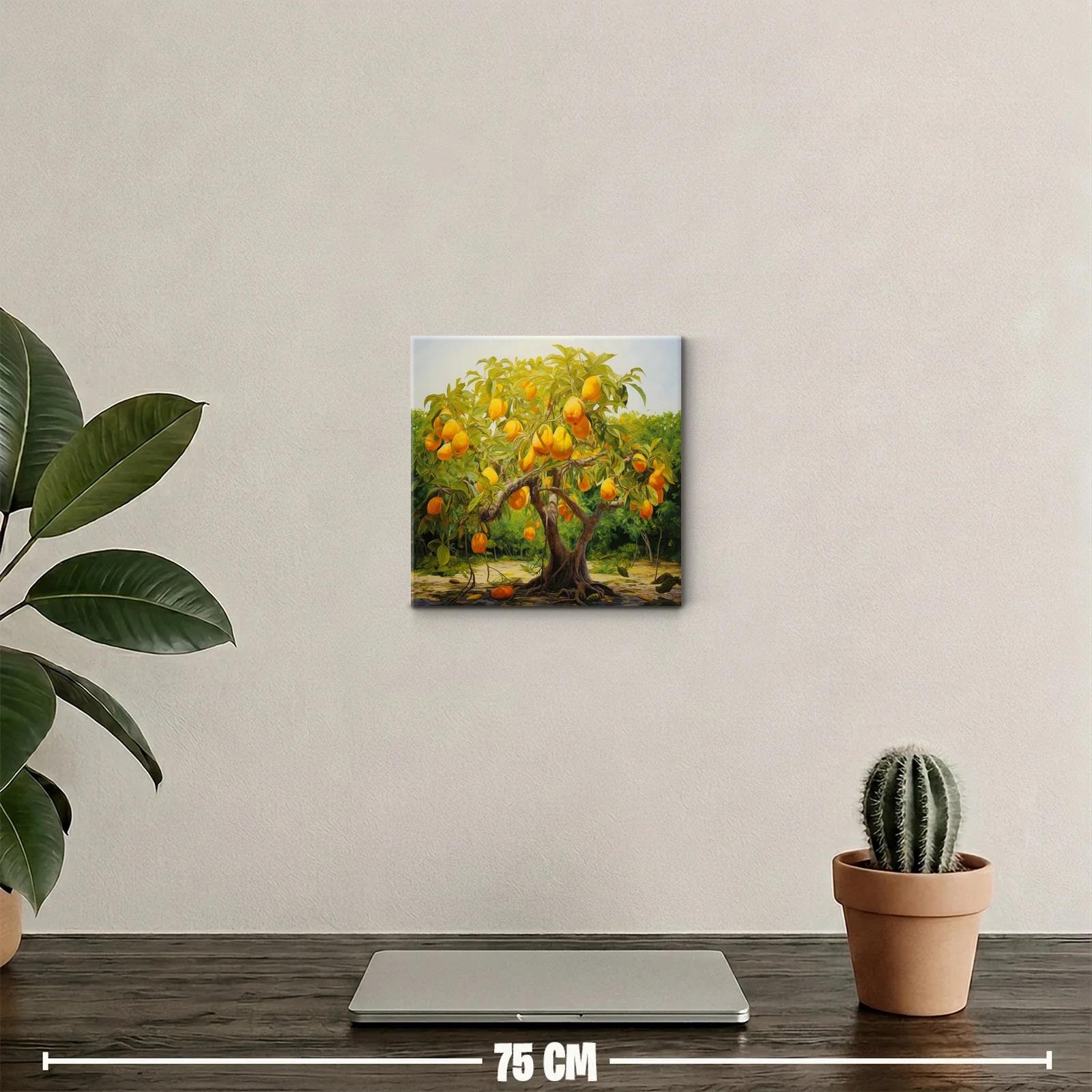 Árbol de frutas doradas en paisaje natural vibrante — miniatura 2