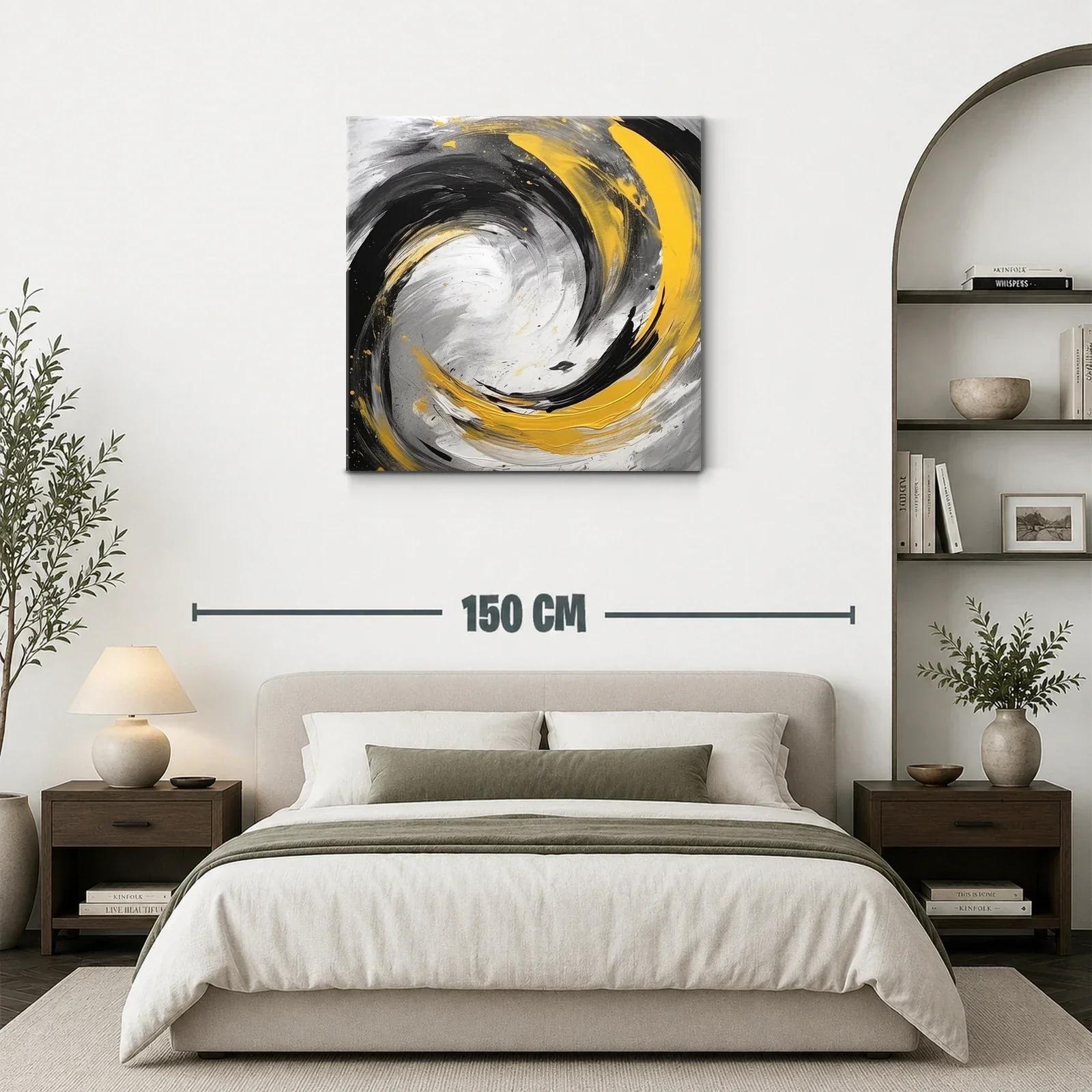 Cuadro abstracto con energía y movimiento vibrante — miniatura 3