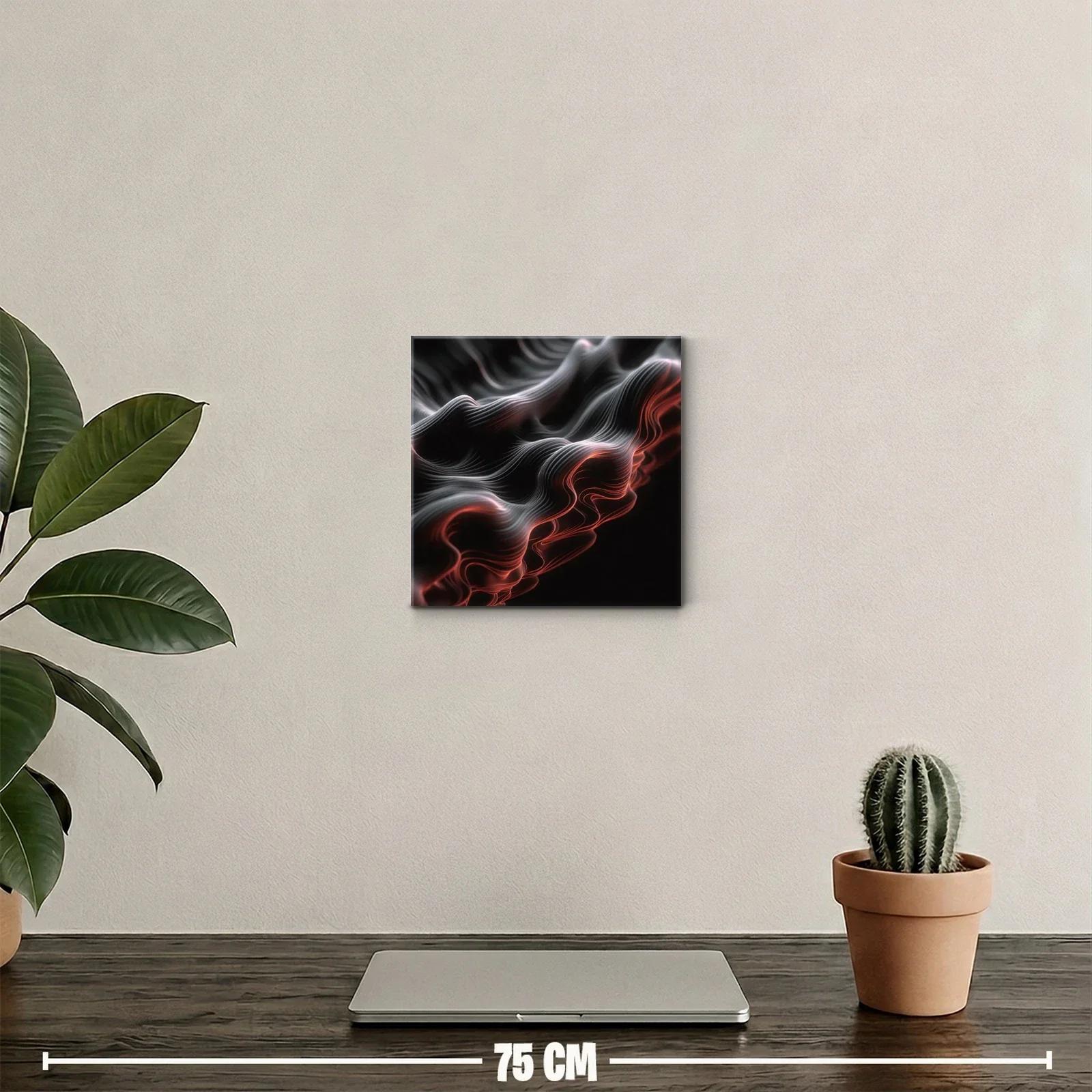 Ondas abstractas con luces cálidas y sombras profundas — miniatura 2