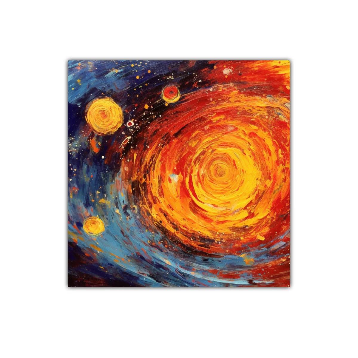 Cuadro decorativo espiral cósmica de fuego y cosmos — imagen principal