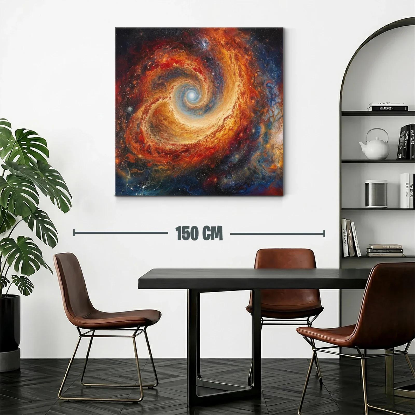 Cuadro espiral cósmica en tonos cálidos y vibrantes — miniatura 2