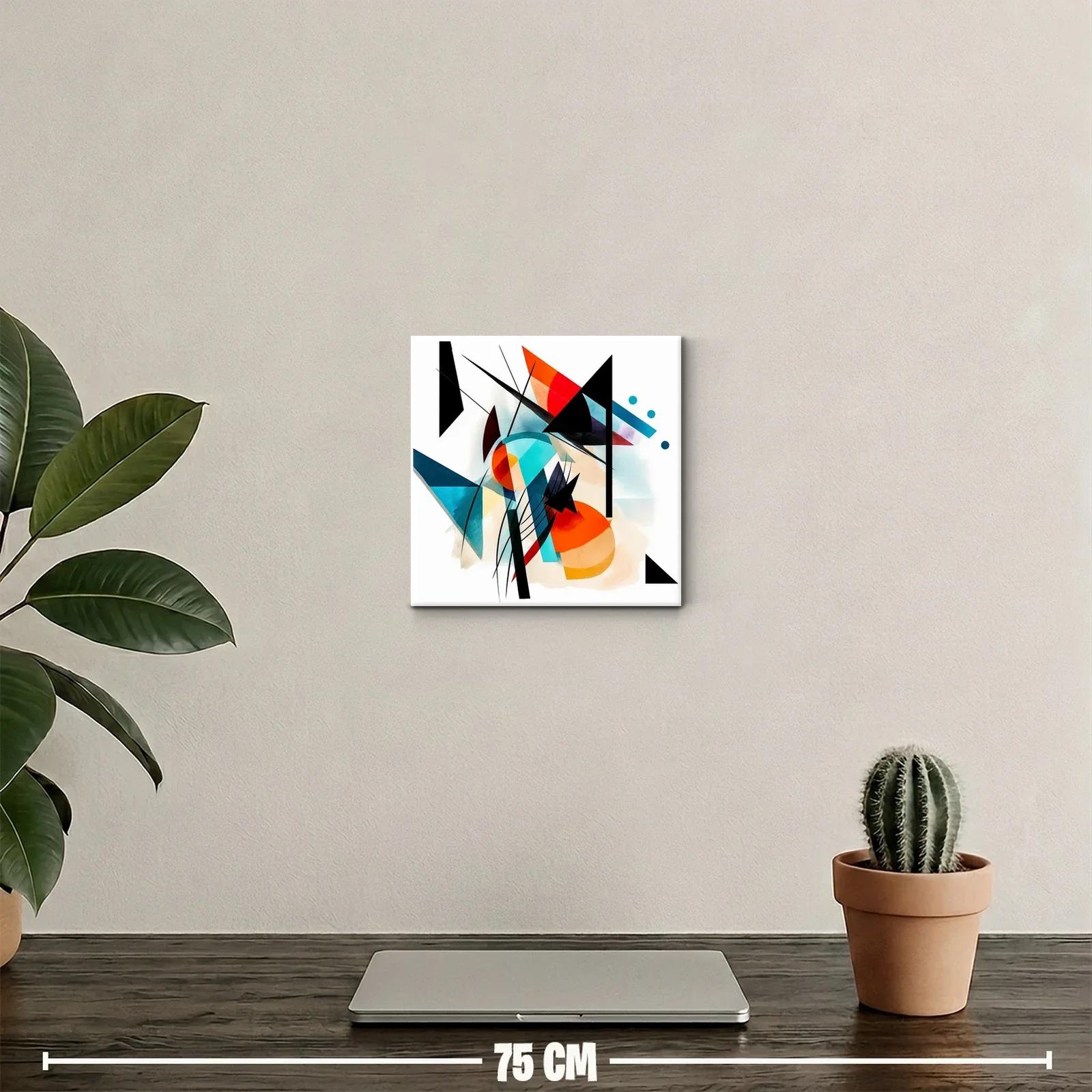 Composición abstracta con formas geométricas y colores vivos — miniatura 2