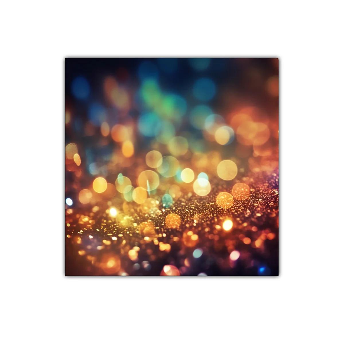 Cuadro decorativo de luces difusas en tonos cálidos y fríos — imagen principal