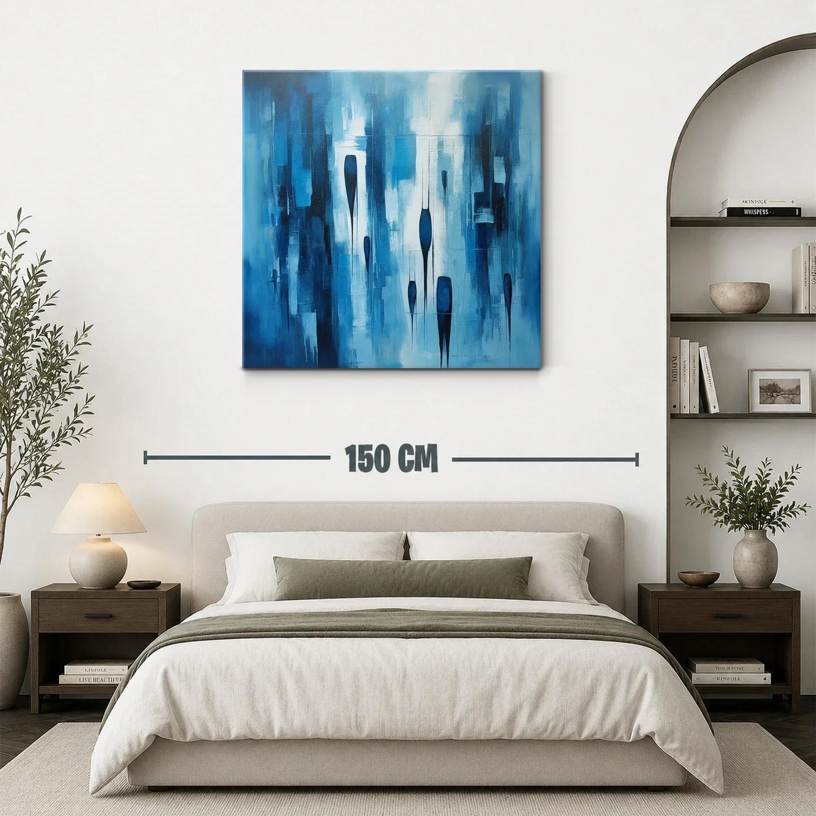 Composición abstracta con tonos azules y blancos — miniatura 3