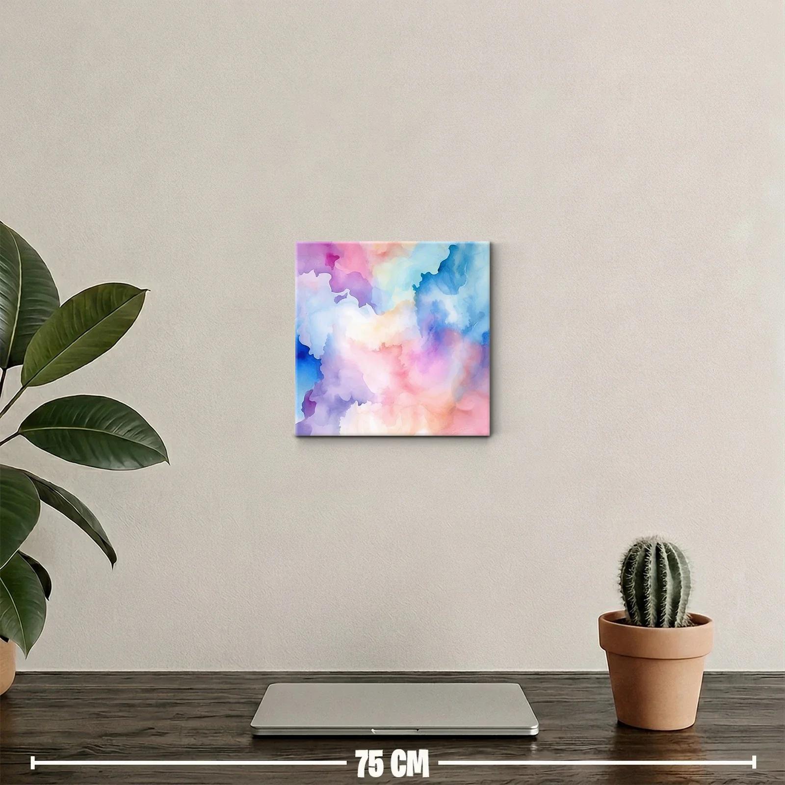 Cuadro decorativo con abstracción en tonos suaves y vibrantes — miniatura 2