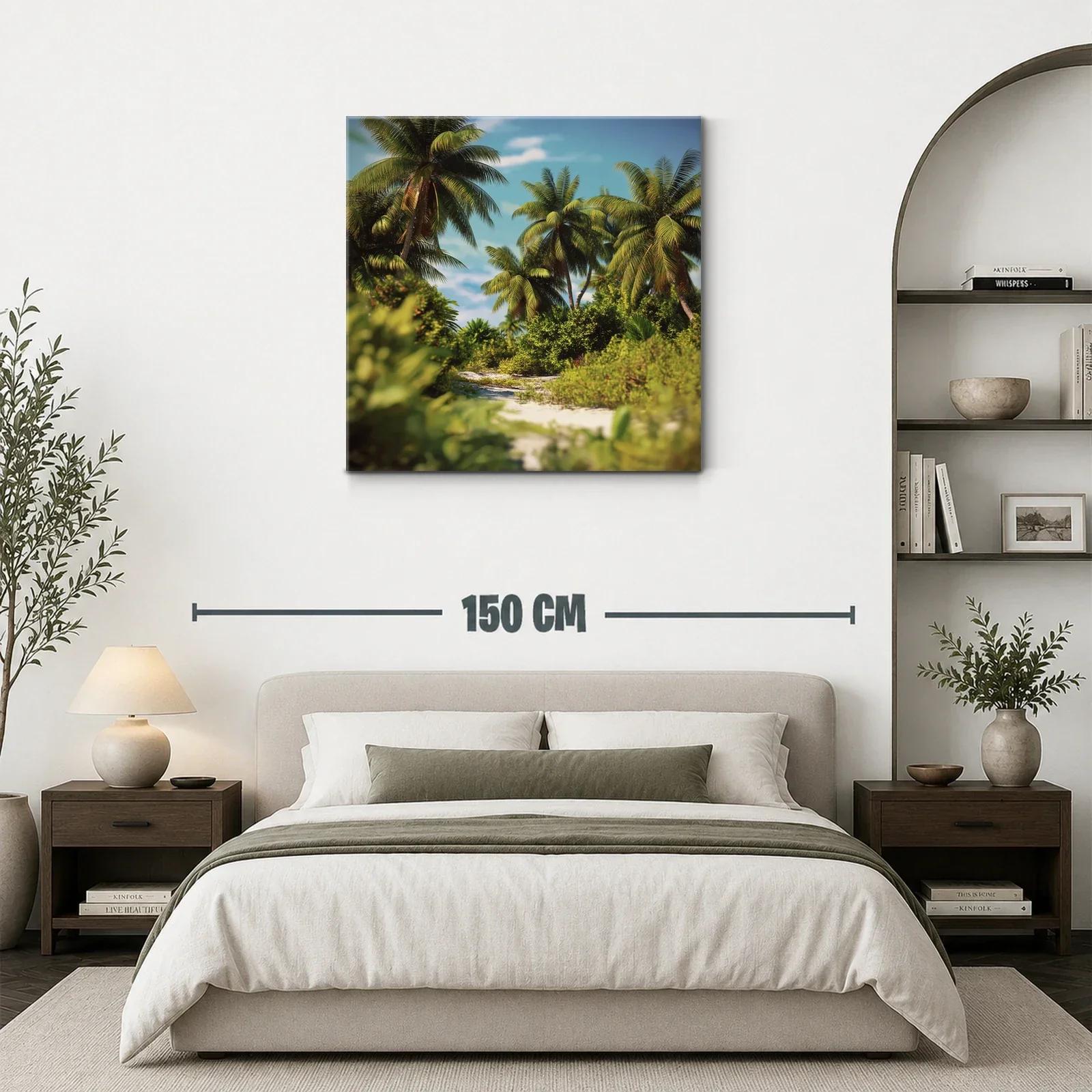 Paisaje tropical con palmeras y vegetación exuberante — miniatura 3